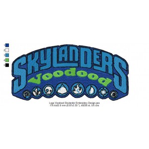 Logo Voodood Skylander Embroidery Design
